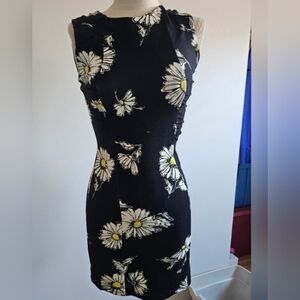Desigual Black Dress with White Floral Pattern
